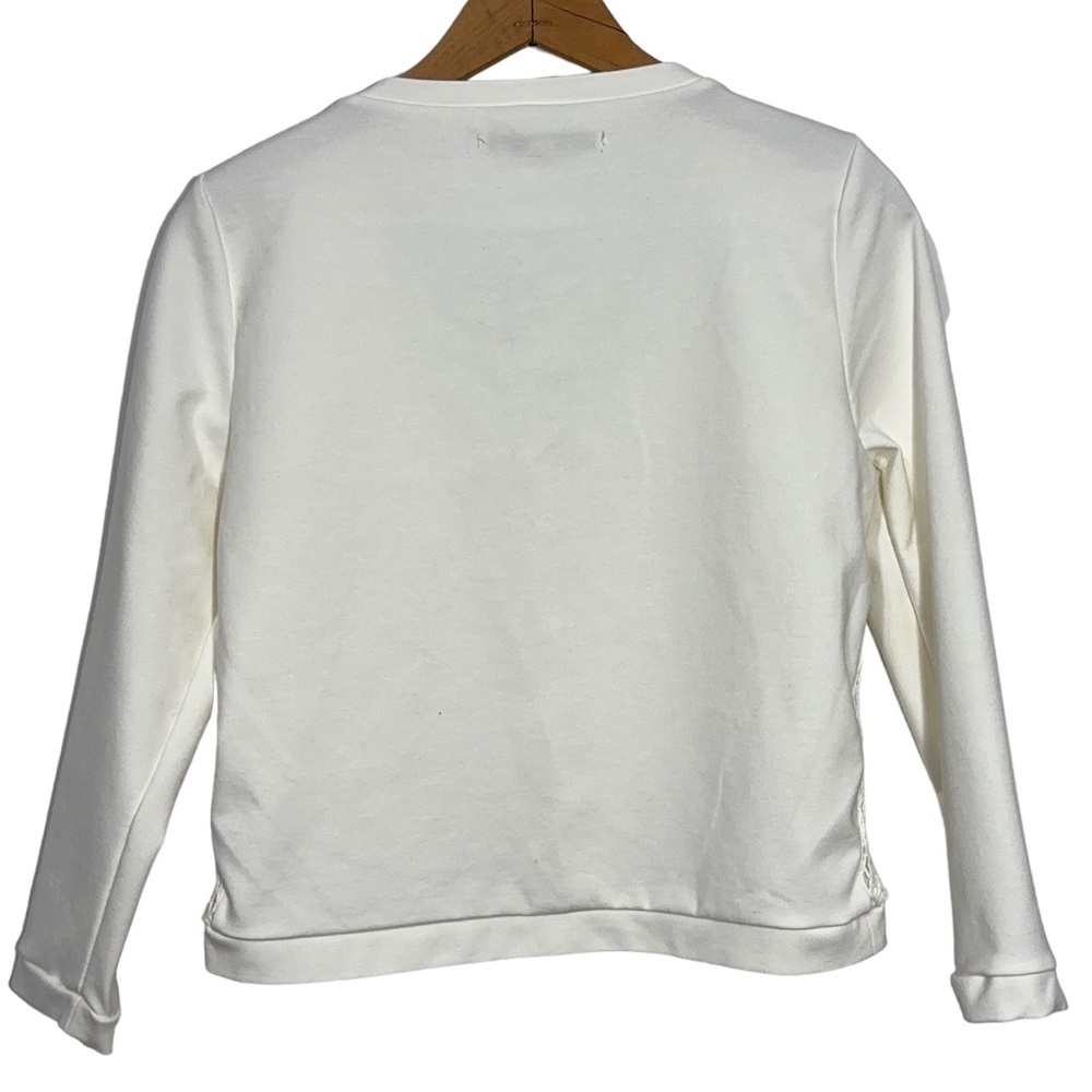 Lauren Conrad Cropped Floral Fishnet Top - Picture 3 of 4